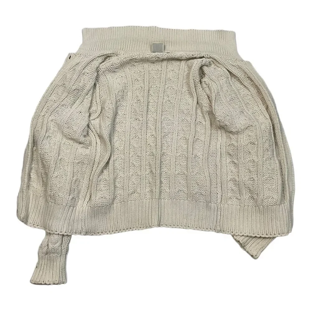 J.G. Hook Women’s Vintage Beige 100% Cotton Cable-Knit Cardigan Sweater Size M. - Picture 7 of 13